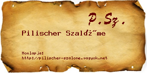 Pilischer Szalóme névjegykártya